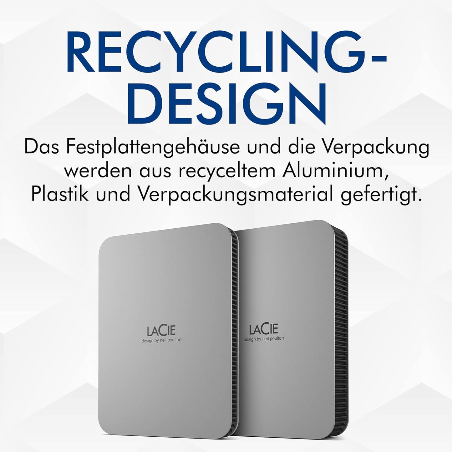 LaCie Mobile Drive Moon 2TB Portable External Hard Drive 2.5 Inch Mac & PC Silver