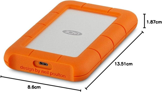 LaCie Rugged Mini 2 TB External Portable Hard Drive