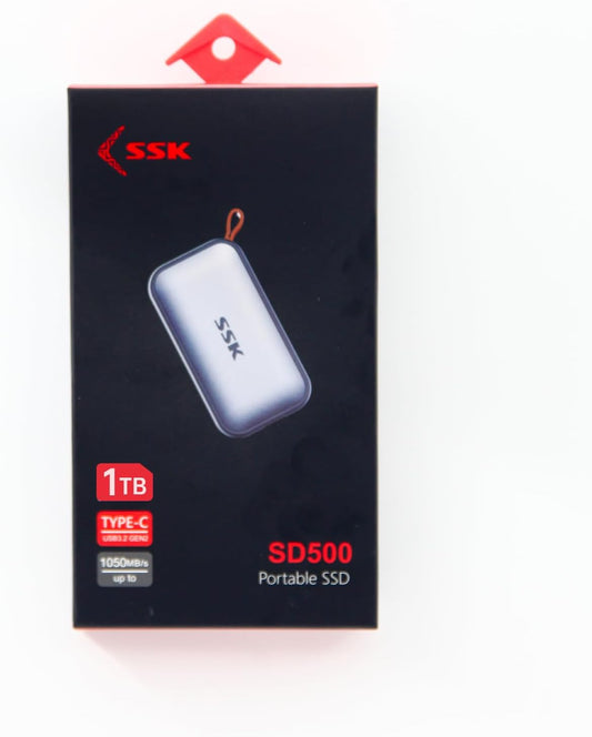 SSK Portable SSD 1TB External Solid State Drives, up to 1050MB/s USB C SSD External Hard Drive USB 3.2