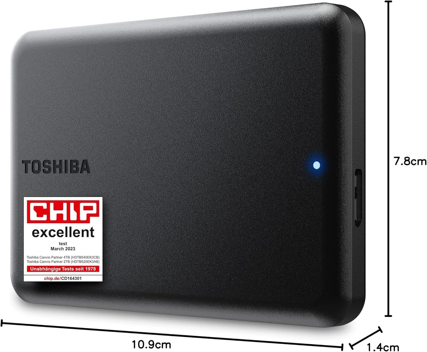 10 pcs Toshiba Canvio Partner 2 TB, Portable, 2.5-Inch External HDD, USB 3.2 Gen 1, Compatible with Mac and Windows, USB-Powered