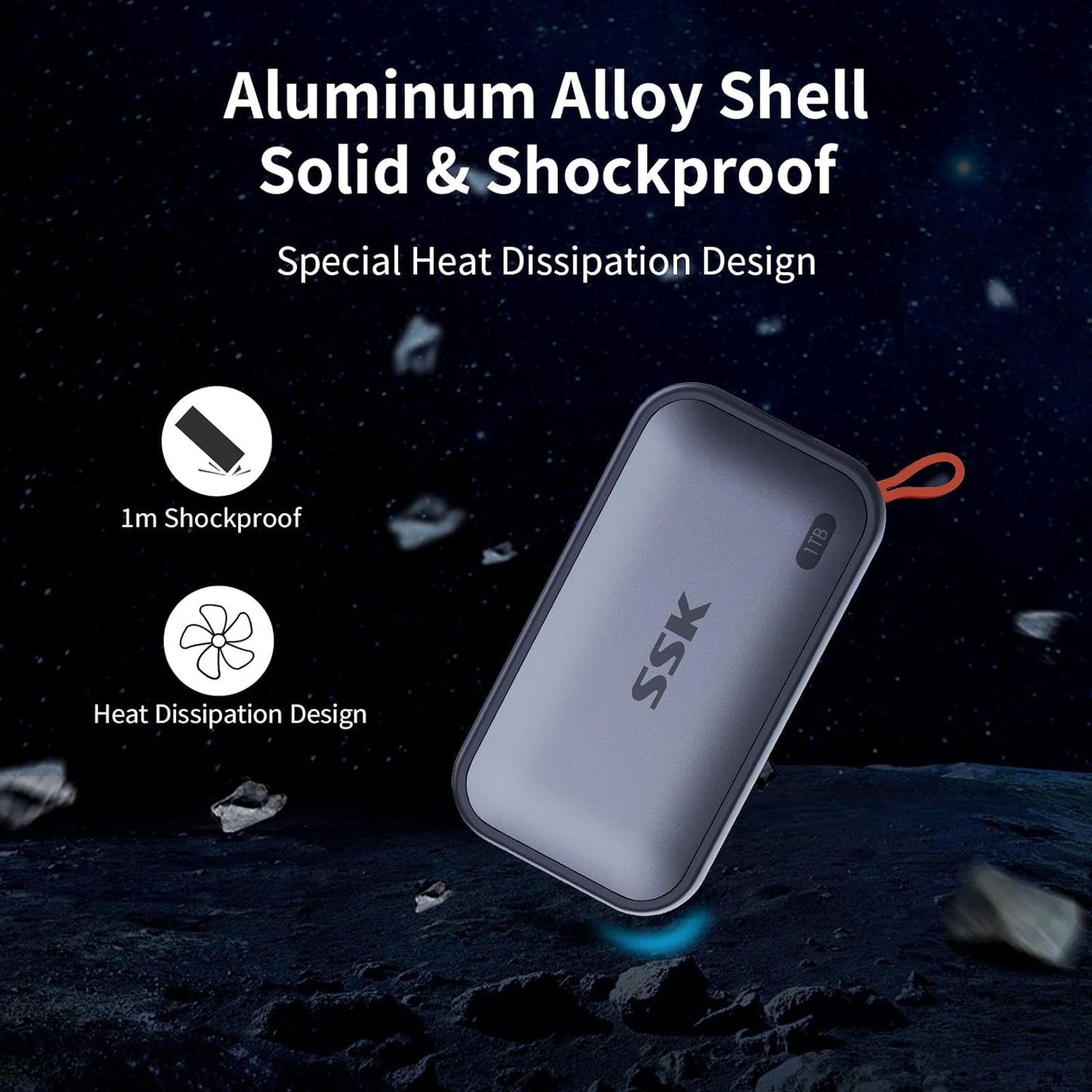 10 pcs SSK Portable SSD 1TB External Solid State Drives, up to 1050MB/s USB C SSD External Hard Drive USB 3.2